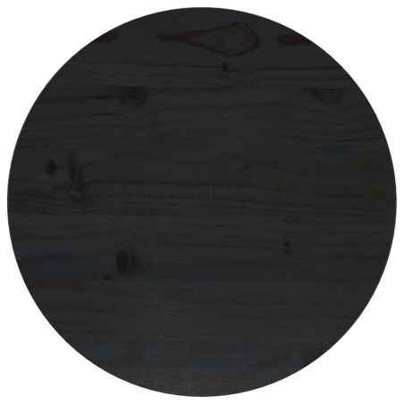 vidaXL Superficie de mesa madera maciza de pino negro Ø40x2,5 cm