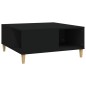 vidaXL Mesa de centro madera contrachapada negro 80x80x36,5 cm