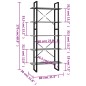 vidaXL Estantería 5 pisos madera ingeniería gris hormigón 80x30x175 cm vidaXL Estantería 5 pisos madera ingeniería gris hormigón 80x30x175 cm