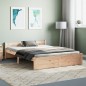 vidaXL Estructura de cama de madera maciza 140x190 cm vidaXL Estructura de cama de madera maciza 140x190 cm