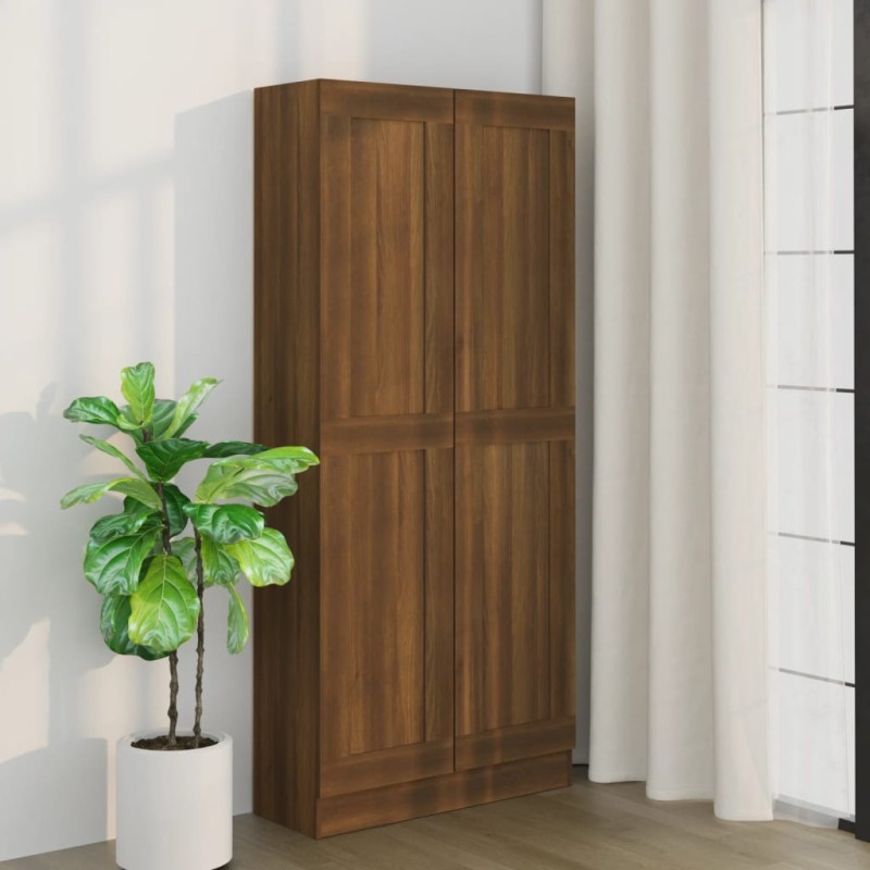 vidaXL Estantería madera contrachapada roble marrón 82,5x30,5x185,5 cm vidaXL Estantería madera contrachapada roble marrón 82,5x30,5x185,5 cm