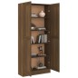 vidaXL Estantería madera contrachapada roble marrón 82,5x30,5x185,5 cm vidaXL Estantería madera contrachapada roble marrón 82,5x30,5x185,5 cm