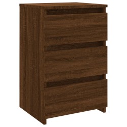 vidaXL Mesita de noche madera contrachapada roble marrón 40x35x62,5 cm