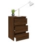 vidaXL Mesita de noche madera contrachapada roble marrón 40x35x62,5 cm vidaXL Mesita de noche madera contrachapada roble marrón 40x35x62,5 cm