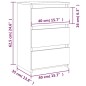 vidaXL Mesita de noche madera contrachapada roble marrón 40x35x62,5 cm vidaXL Mesita de noche madera contrachapada roble marrón 40x35x62,5 cm