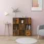 vidaXL Estantería madera contrachapada color roble ahumado 90x30x90 cm vidaXL Estantería madera contrachapada color roble ahumado 90x30x90 cm