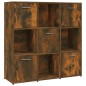 vidaXL Estantería madera contrachapada color roble ahumado 90x30x90 cm vidaXL Estantería madera contrachapada color roble ahumado 90x30x90 cm