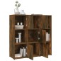 vidaXL Estantería madera contrachapada color roble ahumado 90x30x90 cm vidaXL Estantería madera contrachapada color roble ahumado 90x30x90 cm