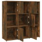vidaXL Estantería madera contrachapada color roble ahumado 90x30x90 cm vidaXL Estantería madera contrachapada color roble ahumado 90x30x90 cm