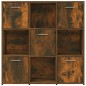 vidaXL Estantería madera contrachapada color roble ahumado 90x30x90 cm vidaXL Estantería madera contrachapada color roble ahumado 90x30x90 cm