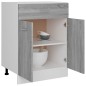 vidaXL Armario inferior de cocina madera ingeniería gris 60x46x81,5 cm vidaXL Armario inferior de cocina madera ingeniería gris 60x46x81,5 cm