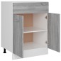 vidaXL Armario inferior de cocina madera ingeniería gris 60x46x81,5 cm vidaXL Armario inferior de cocina madera ingeniería gris 60x46x81,5 cm