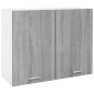 vidaXL Armario colgante madera ingeniería gris Sonoma 80x31x60 cm vidaXL Armario colgante madera ingeniería gris Sonoma 80x31x60 cm