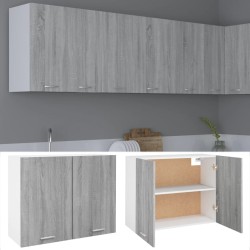 vidaXL Armario colgante madera ingeniería gris Sonoma 80x31x60 cm