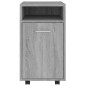 vidaXL Armario auxiliar con ruedas contrachapado gris 33x38x60 cm vidaXL Armario auxiliar con ruedas contrachapado gris 33x38x60 cm