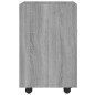 vidaXL Armario auxiliar con ruedas contrachapado gris 33x38x60 cm vidaXL Armario auxiliar con ruedas contrachapado gris 33x38x60 cm