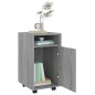 vidaXL Armario auxiliar con ruedas contrachapado gris 33x38x60 cm vidaXL Armario auxiliar con ruedas contrachapado gris 33x38x60 cm