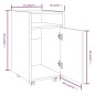 vidaXL Armario auxiliar con ruedas contrachapado gris 33x38x60 cm vidaXL Armario auxiliar con ruedas contrachapado gris 33x38x60 cm