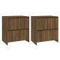 vidaXL Aparadores 2 uds madera de ingeniería marrón roble 70x41x75 cm vidaXL Aparadores 2 uds madera de ingeniería marrón roble 70x41x75 cm