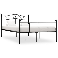 vidaXL Estructura de cama de metal negro 120x200 cm