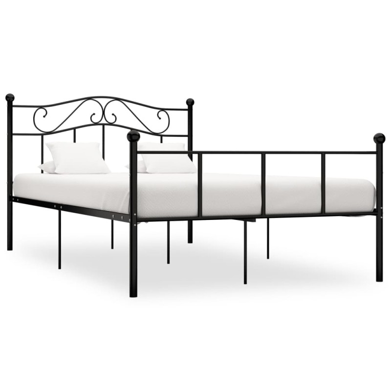 vidaXL Estructura de cama de metal negro 120x200 cm vidaXL Estructura de cama de metal negro 120x200 cm