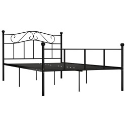 vidaXL Estructura de cama de metal negro 120x200 cm