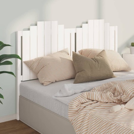 vidaXL Cabecero de cama madera maciza de pino blanco 156x4x110 cm