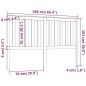vidaXL Cabecero de cama madera maciza de pino blanco 166x4x101 cm vidaXL Cabecero de cama madera maciza de pino blanco 166x4x101 cm