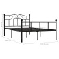 vidaXL Estructura de cama de metal negro 120x200 cm vidaXL Estructura de cama de metal negro 120x200 cm