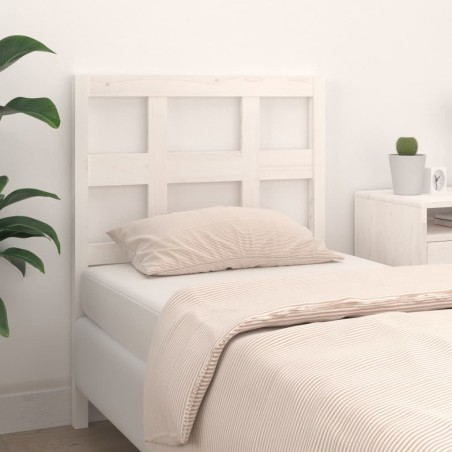 vidaXL Cabecero de cama madera maciza de pino blanco 105,5x4x100 cm