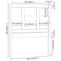 vidaXL Cabecero de cama madera maciza de pino blanco 105,5x4x100 cm vidaXL Cabecero de cama madera maciza de pino blanco 105,5x4x100 cm