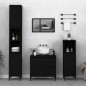 vidaXL Armario de baño madera contrachapada negro 30x30x190 cm vidaXL Armario de baño madera contrachapada negro 30x30x190 cm