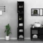 vidaXL Armario de baño madera contrachapada negro 30x30x190 cm vidaXL Armario de baño madera contrachapada negro 30x30x190 cm