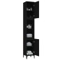 vidaXL Armario de baño madera contrachapada negro 30x30x190 cm vidaXL Armario de baño madera contrachapada negro 30x30x190 cm