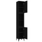 vidaXL Armario de baño madera contrachapada negro 30x30x190 cm vidaXL Armario de baño madera contrachapada negro 30x30x190 cm