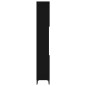 vidaXL Armario de baño madera contrachapada negro 30x30x190 cm vidaXL Armario de baño madera contrachapada negro 30x30x190 cm