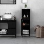 vidaXL Armario de baño madera contrachapada negro 30x30x100 cm vidaXL Armario de baño madera contrachapada negro 30x30x100 cm