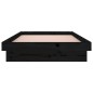 vidaXL Estructura de cama con LED madera maciza negra 90x200 cm vidaXL Estructura de cama con LED madera maciza negra 90x200 cm