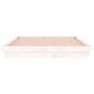 vidaXL Estructura de cama con LED madera maciza blanca 120x200 cm