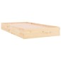 vidaXL Estructura de cama madera maciza 100x200 cm vidaXL Estructura de cama madera maciza 100x200 cm