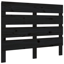vidaXL Cabecero madera maciza de pino negro 90x3x80 cm