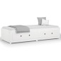 vidaXL Sofá cama madera maciza de pino blanco 80x200 cm