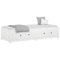 vidaXL Sofá cama madera maciza de pino blanco 80x200 cm