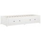 vidaXL Sofá cama madera maciza de pino blanco 80x200 cm