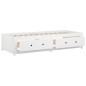 vidaXL Sofá cama madera maciza de pino blanco 80x200 cm