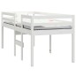 vidaXL Cama alta blanca madera maciza pino 75x190 cm vidaXL Cama alta blanca madera maciza pino 75x190 cm