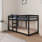 vidaXL Litera de madera maciza de pino negro 90x200 cm vidaXL Litera de madera maciza de pino negro 90x200 cm