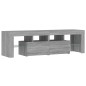 vidaXL Mueble de TV con luces LED gris Sonoma 140x36,5x40 cm