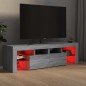vidaXL Mueble de TV con luces LED gris Sonoma 140x36,5x40 cm