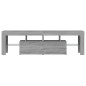 vidaXL Mueble de TV con luces LED gris Sonoma 140x36,5x40 cm